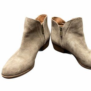 Lucky Brand Double Zip Suede Brenon Booties